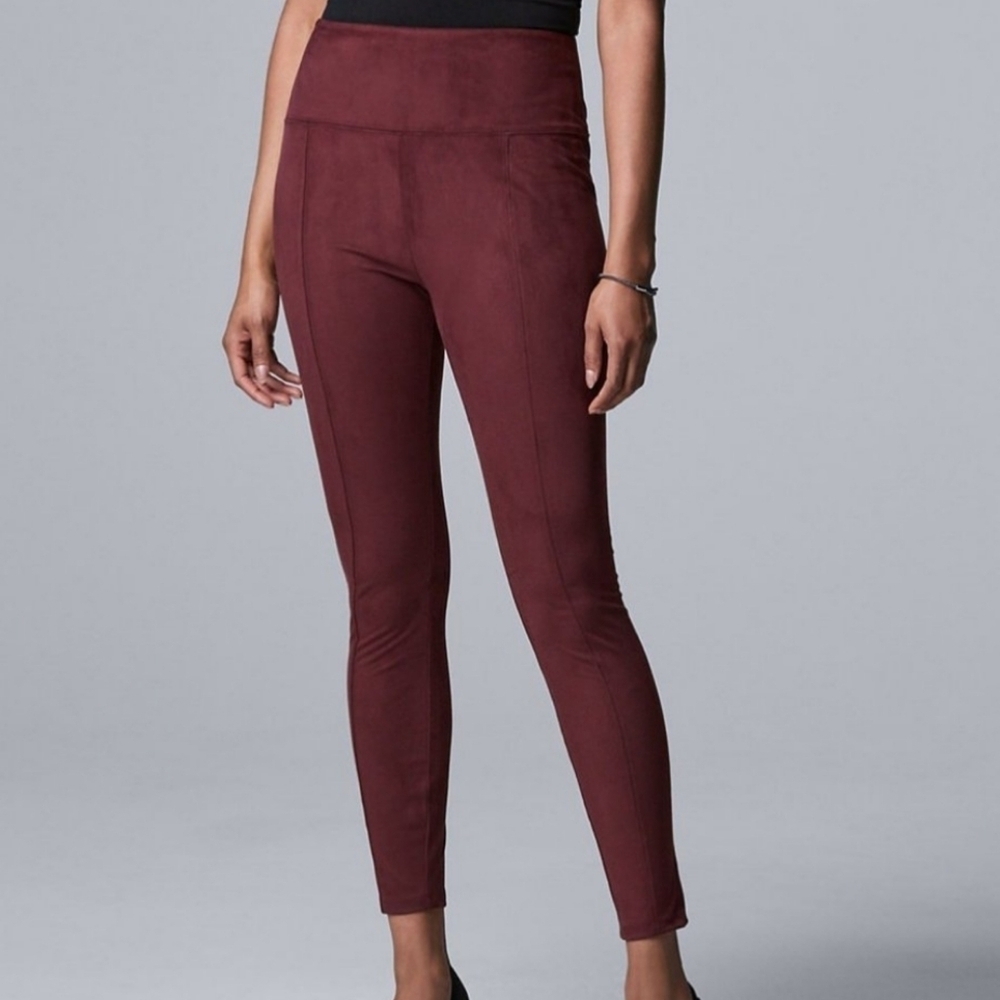 Simply Vera Vera Wang High Rise Faux Suede Legging Port Royale 1X